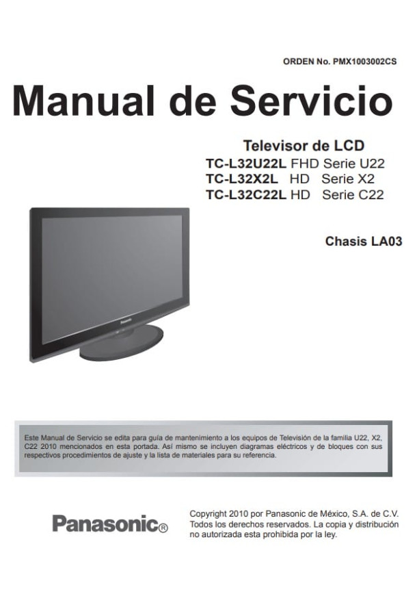 LA03_TC-L32U22L, TC-L32X2L, TC-L32C22L_Spanish